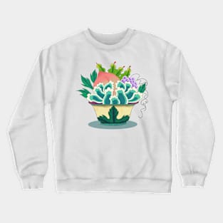 Minhwa: Peony Bowl D Type (Korean traditional/folk art) Crewneck Sweatshirt